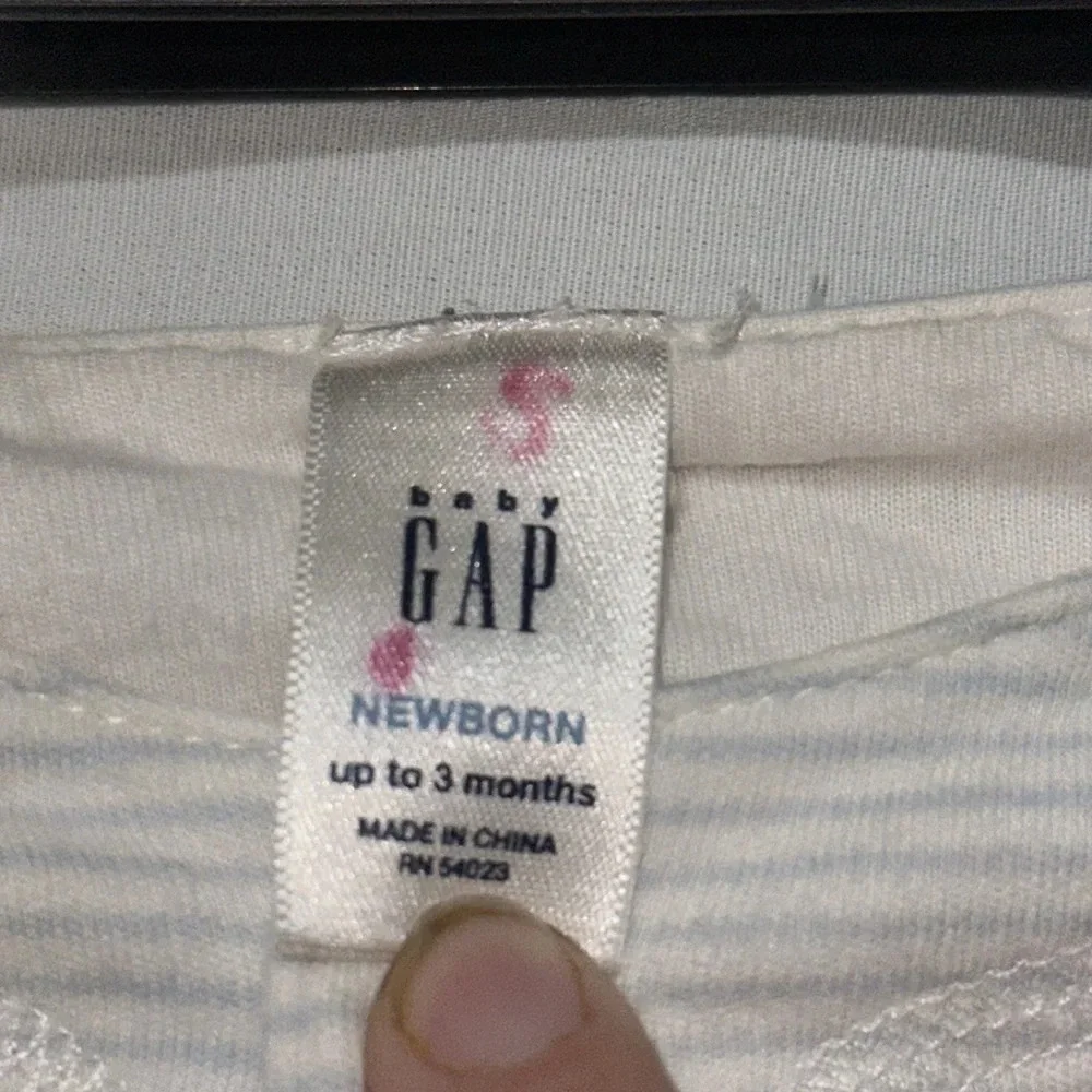 Newborn - 3 month GAP sailboat embroidered thick footie outfit